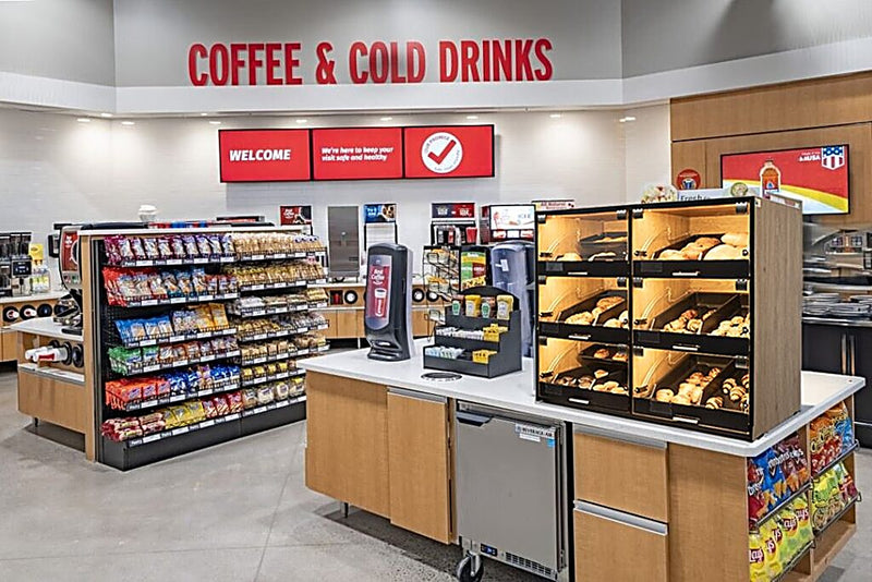 Palram Countertop Bakery Display Case with Illuminated Soft-Close Drawers & Tempered Glass – 21"W x 32"H x 20"D - Donut-Equipment.com