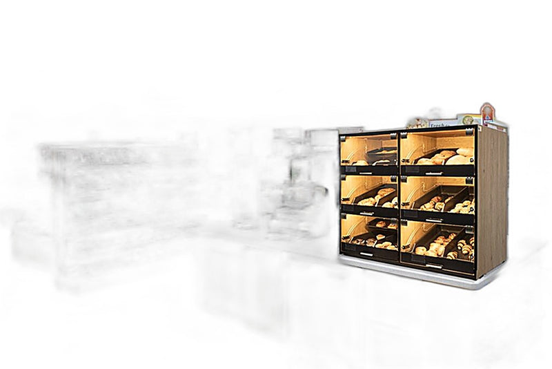 Palram Countertop Bakery Display Case with Illuminated Soft-Close Drawers & Tempered Glass – 21"W x 32"H x 20"D - Donut-Equipment.com