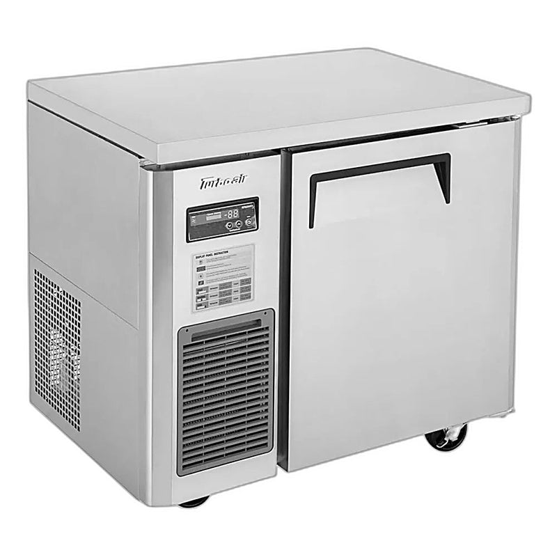 Turbo Air JUF-36S-N J Series 36" Narrow Depth Undercounter Freezer w/ 1 Section, Solid Door & Side Mounted Compressor - Donut-Equipment.com