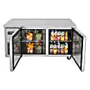 Turbo Air JUF-60-N J Series 60" Solid Door Undercounter Freezer w/ 2 Sections & Side Mounted Compressor - Donut-Equipment.com