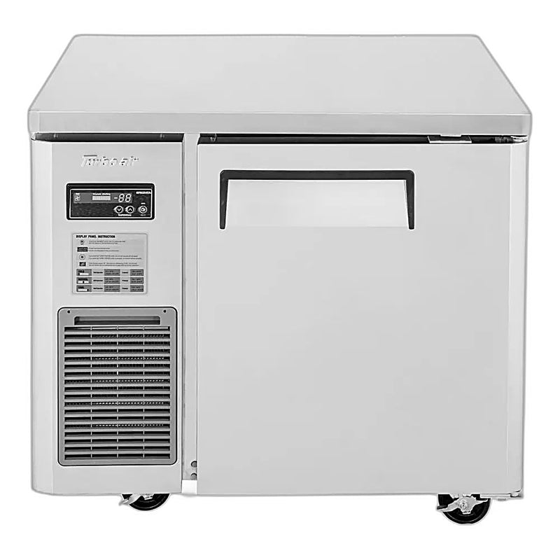 Turbo Air JUR-36S-N6 J Series 36" Narrow Depth Undercounter Refrigerator w/ 1 Section, 2 Solid Doors & Side Mounted Compressor - Donut-Equipment.com