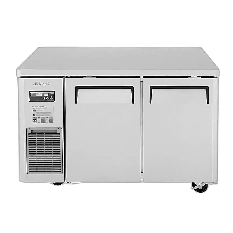 Turbo Air JUR-48S-N6 J Series 48" Narrow Depth Undercounter Refrigerator w/ 2 Sections, Solid Doors & Side Mounted Compressor - Donut-Equipment.com