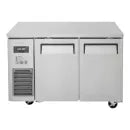 Turbo Air JURF-48-N J Series 47 1/4" Dual Temperature Undercounter Refrigerator/Freezer w/ 2 Sections & Solid Doors - Bakery Wholesalers