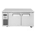 Turbo Air JURF-60-N J Series 59 1/4" Dual Temperature Undercounter Refrigerator/Freezer w/ 2 Sections & Solid Doors - Bakery Wholesalers