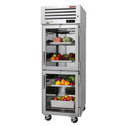Turbo Air PRO-26-2R-G-PT-N 28 3/4" One Section Pass Thru Refrigerator, (4) Right Hinge Glass Doors, 115v - Donut-Equipment.com