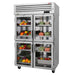 Turbo Air PRO-50-4R-GS-PT-N 51 3/4" Two Section Pass Thru Refrigerator, (4) Glass Doors, (4) Solid Doors, Left/Right Hinge, 115v - Donut-Equipment.com
