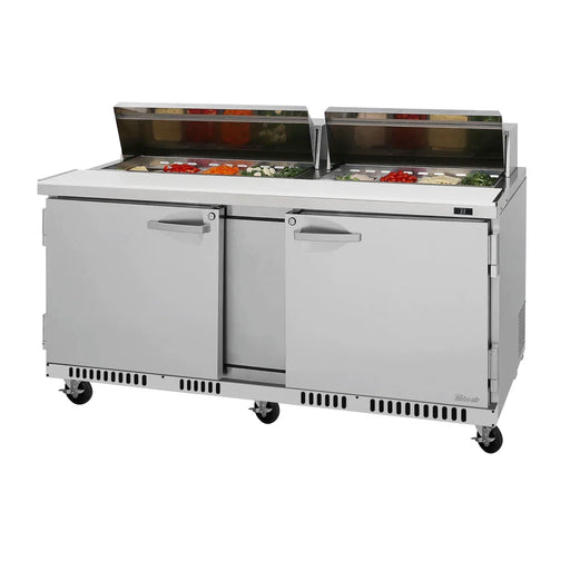 Turbo Air PST-72-FB-N 72 5/8" PRO Series Sandwich/Salad Prep Table w/ Refrigerated Base - Donut-Equipment.com