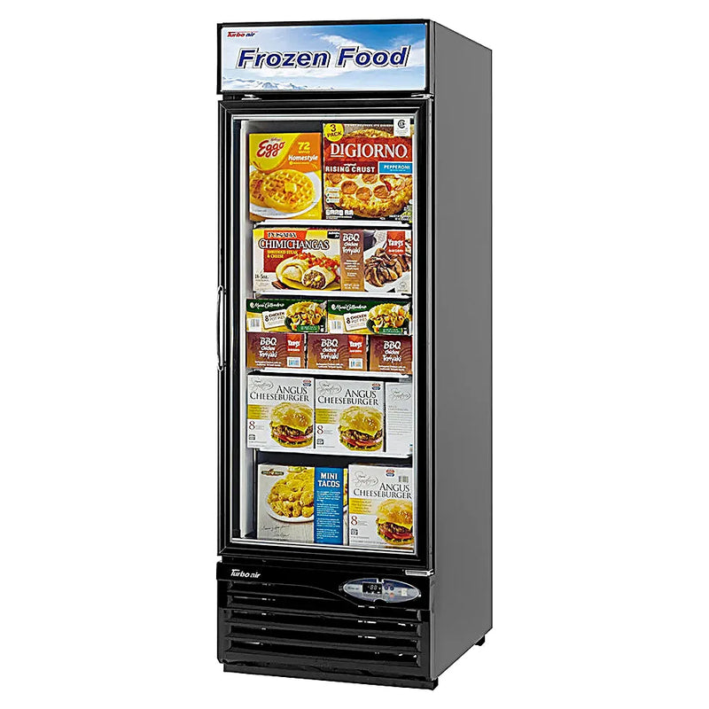 Turbo Air TGF-23FB-N 27" One Section Display Freezer w/ Swing Door - Bottom Mount Compressor, Black, 115v - Donut-Equipment.com