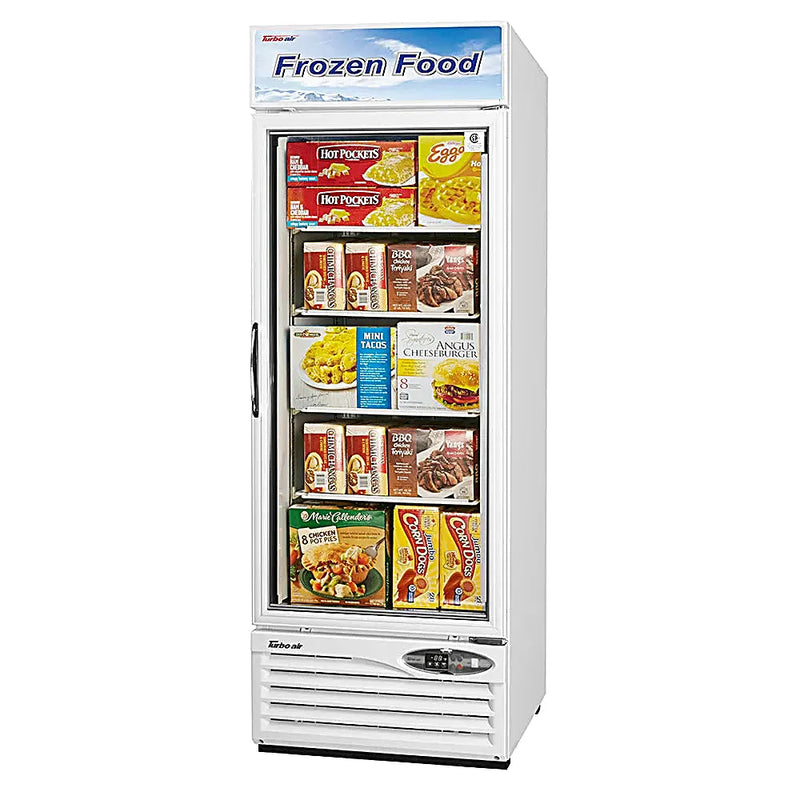 Turbo Air TGF-23F-N 27" One Section Display Freezer w/ Swing Door - Bottom Mount Compressor, White, 115v - Donut-Equipment.com