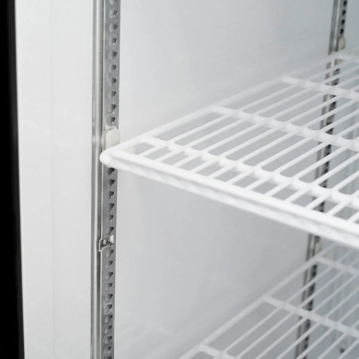 Turbo Air TGF-49FB-N 54 3/8" Two Section Display Freezer w/ Swing Doors - Bottom Mount Compressor, Black, 115v - Bakery Wholesalers