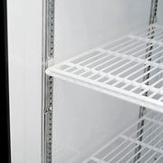 Turbo Air TGF-49FB-N 54 3/8" Two Section Display Freezer w/ Swing Doors - Bottom Mount Compressor, Black, 115v - Donut-Equipment.com