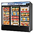 Turbo Air TGF-72FB-N 81 7/8" Three Section Display Freezer w/ Swing Doors - Bottom Mount Compressor, Black, 115v - Donut-Equipment.com