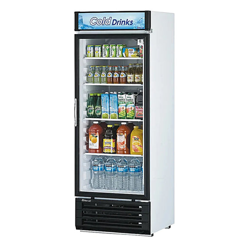 Turbo Air TGM-22RV-N6 29" TGM Series One Section Glass Door Merchandiser - (1) Right Hinge Door, White, 115v - Donut-Equipment.com