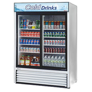 Turbo Air TGM-48R-N 56" Series Two Section Glass Door Merchandiser - (2) Sliding Doors, White, 115v - Donut-Equipment.com