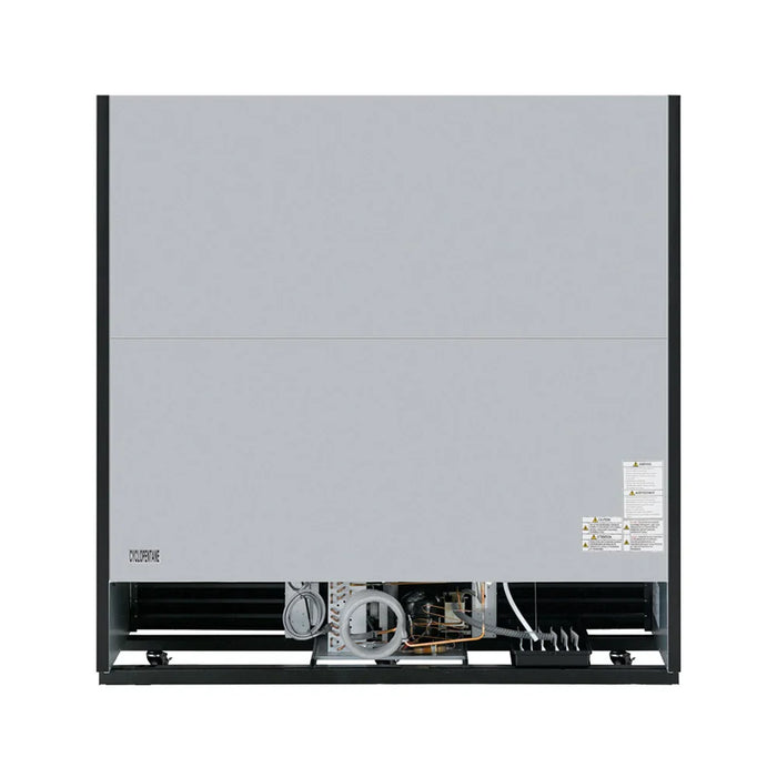 Turbo Air TGM-69RB-N 78" Black Three Section Glass Door Merchandiser Refrigerator – (3) Swing Doors, LED Lighting, 115v - Bakery Wholesalers