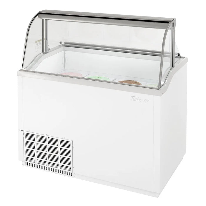 Turbo Air TIDC-47W-N 47" Stand Alone Ice Cream Freezer w/ 8 Tub Capacity - White, 115v - Bakery Wholesalers