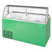 Turbo Air TIDC-70G-N 68" Stand Alone Ice Cream Freezer w/ 12 Tub Capacity - Green, 115v - Bakery Wholesalers