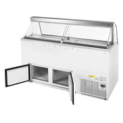 Turbo Air TIDC-70W-N 68" Stand Alone Ice Cream Freezer w/ 12 Tub Capacity - White, 115v - Donut-Equipment.com