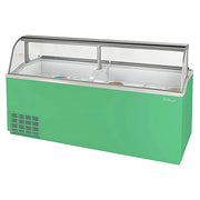 Turbo Air TIDC-91G-N 89" Stand-Alone Ice Cream Freezer w/ (16) 3 gal Tub Capacity - Green, 115v - Donut-Equipment.com