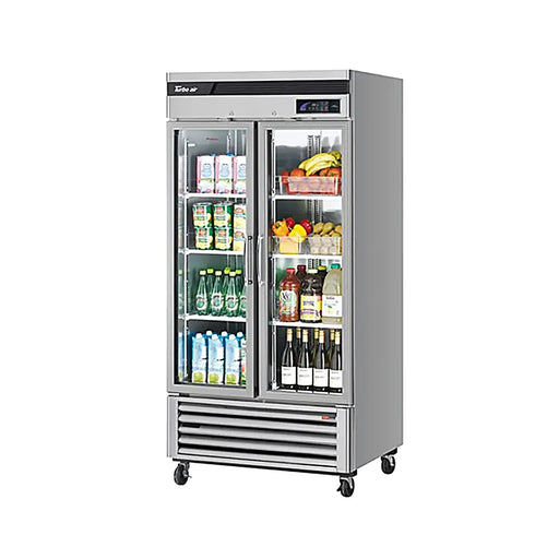 Turbo Air TSR-35GSD-N 39 1/2" Two Section Reach In Refrigerator, (2) Left/Right Hinge Glass Doors, 115v - Donut-Equipment.com