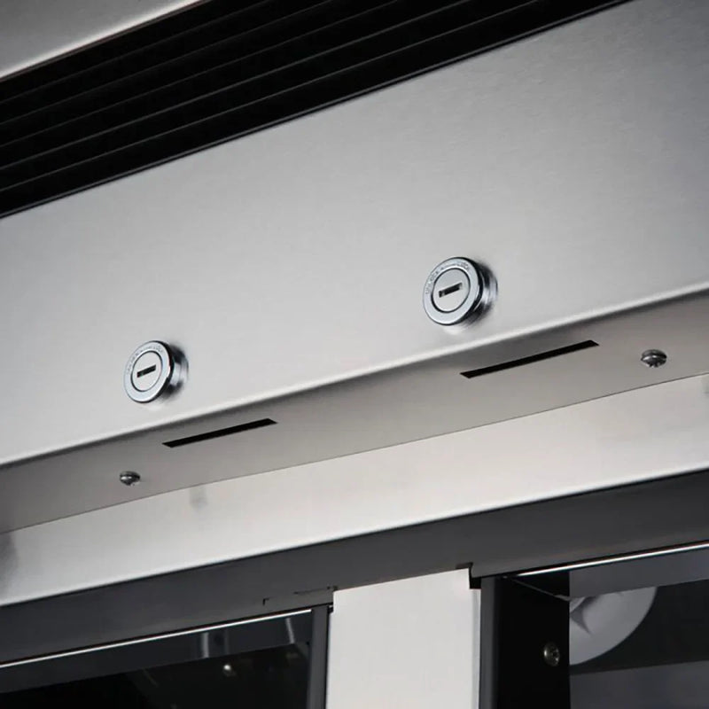 Turbo Air TSR-49GSD-N 54 3/8" Two Section Reach In Refrigerator, (2) Left/Right Hinge Glass Doors, 115v - Donut-Equipment.com
