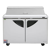 Turbo Air TST-48SD-N 48" Super Deluxe 2 Door Refrigerated Sandwich Prep Table - Donut-Equipment.com