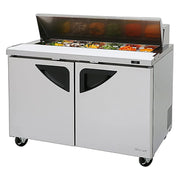 Turbo Air TST-48SD-N 48" Super Deluxe 2 Door Refrigerated Sandwich Prep Table - Donut-Equipment.com