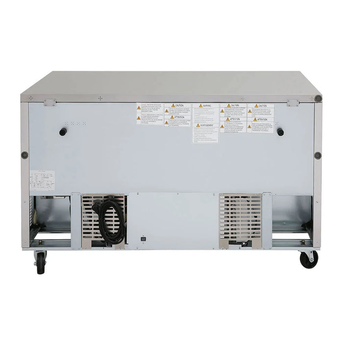 Turbo Air TUF-60SD-N 60 1/4" W Undercounter Freezer w/ 2 Sections & 2 Doors - Bakery Wholesalers