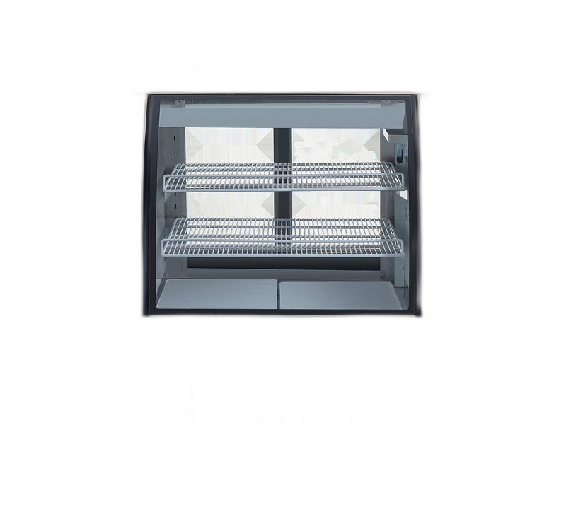 Omcan 36″ Floor Refrigerated Display Case – 11.6 Cu. Ft. (328L), Two-Shelf Stainless Steel Bakery & Merchandising Display Cooler