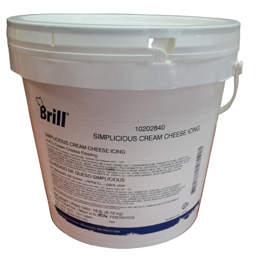 Brill Simplicious Cream Cheese Icing 18 lbs - Bakery Wholesalers