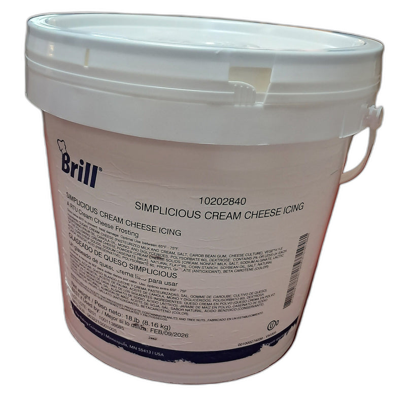 Brill Simplicious Cream Cheese Icing 18 lbs - Bakery Wholesalers