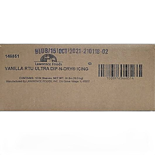 Lawrence Foods Vanilla Ready To Use Ultra Dip-N-Dry, 2 Pound, 12 Per Box Bakery Wholesalers