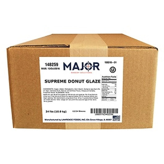 Lawrence Foods Supreme Donut Glaze, fácil de usar, 12 paquetes de 2 lb