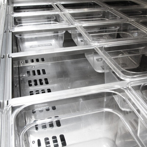 Turbo Air TST-60SD-D2-N 60" 1 Door 2 Drawer Refrigerated Sandwich Prep Table - Donut-Equipment.com