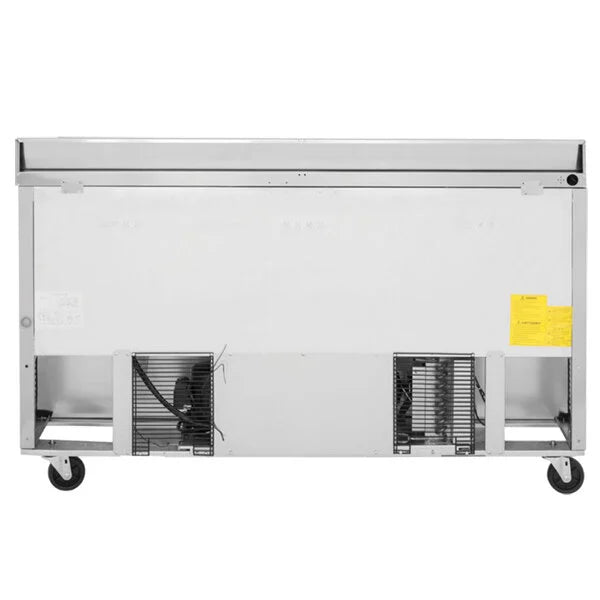 Turbo Air TWF-60SD-N 60 1/4" Super Deluxe Worktop Freezer w/ (2) Sections, 2 Solid Doors - Bakery Wholesalers
