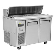 Turbo Air JST-48-N 48" 2 Door Side Mount Compressor Refrigerated Sandwich Prep Table - Donut-Equipment.com
