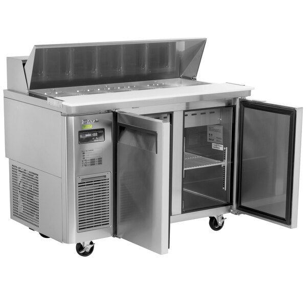 Turbo Air JST-48-N 48" 2 Door Side Mount Compressor Refrigerated Sandwich Prep Table - Donut-Equipment.com
