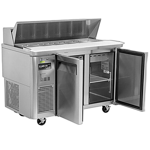 Turbo Air JST-48-N 48" 2 Door Side Mount Compressor Refrigerated Sandwich Prep Table - Donut-Equipment.com