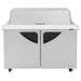 Turbo Air TST-48SD-18-N-DS 48" 2 Door Mega Top Dual Sided Refrigerated Sandwich Prep Table - Donut-Equipment.com