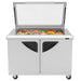 Turbo Air TST-48SD-18-N-GL 48" 2 Door Mega Top Hinged Glass Lid Refrigerated Sandwich Prep Table - Donut-Equipment.com