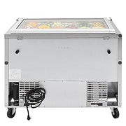 Turbo Air TST-48SD-18-N-GL 48" 2 Door Mega Top Hinged Glass Lid Refrigerated Sandwich Prep Table - Donut-Equipment.com