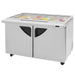 Turbo Air TST-60SD-24-N-GL 60" 2 Door Mega Top Hinged Glass Lid Refrigerated Sandwich Prep Table - Donut-Equipment.com