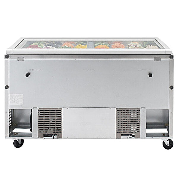 Turbo Air TST-60SD-24-N-GL 60" 2 Door Mega Top Hinged Glass Lid Refrigerated Sandwich Prep Table - Donut-Equipment.com