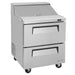 Turbo Air TST-28SD-D2-N 28" 2 Drawer Refrigerated Sandwich Prep Table - Donut-Equipment.com