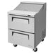 Turbo Air TST-28SD-D2-N 28" 2 Drawer Refrigerated Sandwich Prep Table - Donut-Equipment.com