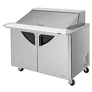 Turbo Air TST-48SD-18-N 48" 2 Door Mega Top Refrigerated Sandwich Prep Table - Donut-Equipment.com