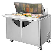 Turbo Air TST-48SD-18-N 48" 2 Door Mega Top Refrigerated Sandwich Prep Table - Donut-Equipment.com