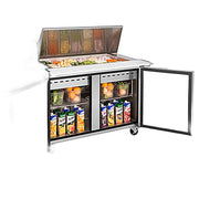 Turbo Air TST-48SD-18-N 48" 2 Door Mega Top Refrigerated Sandwich Prep Table - Donut-Equipment.com