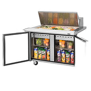 Turbo Air TST-48SD-18-N 48" 2 Door Mega Top Refrigerated Sandwich Prep Table - Donut-Equipment.com