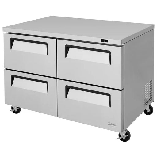 Turbo Air TUF-48SD-D4-N 48 1/4" W Undercounter Freezer w/ 2 Sections & 4 Drawers - Bakery Wholesalers